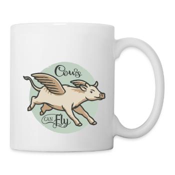 Les vaches peuvent voler - Mug blanc - blanc - Droite