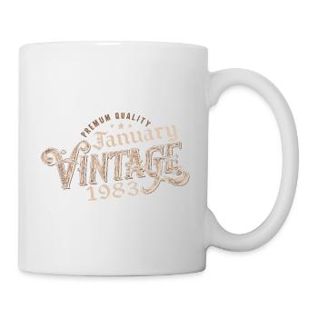 Janvier 1983 | 1983 Janvier Vintage Anniversaire - Mug blanc - blanc - Droite