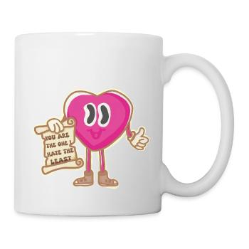 Mascotte vintage amour et tolérance - Mug blanc - blanc - Droite