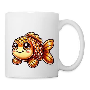 Bande dessinée Poisson Rouge - Mug blanc - blanc - Droite