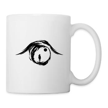 Frau im Kreis - Tasse - Weiß - Rechts