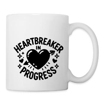 Herzensbrecher in Arbeit - Tasse - Weiß - Rechts