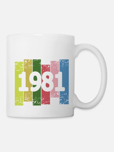 Farbenfroh 1981 - Tasse - Weiß