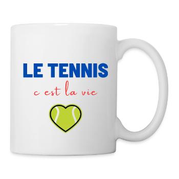 Tennis ist Leben Tennismann,Tennis - Tasse - Weiß - Rechts