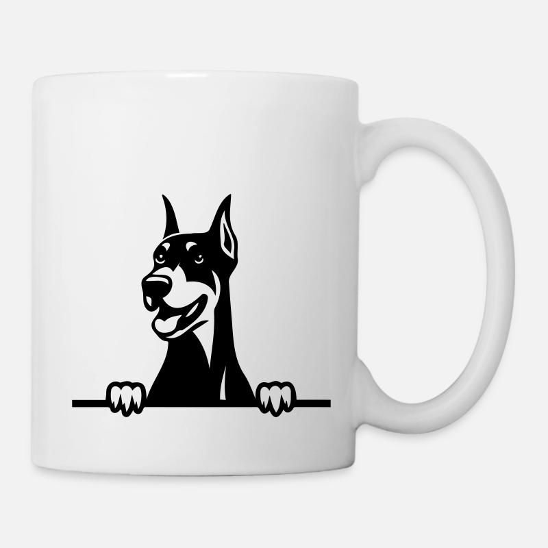 Doberman Pinscher - Tasse - Weiß