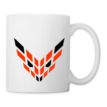 Fuchs Rotfuchs Abstraktes Logo Cool Böser Blick - Tasse - Weiß - Rechts