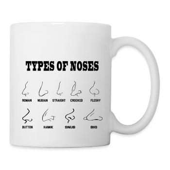 Arten von Nasen Vintage Nasenformen - Tasse - Weiß - Rechts