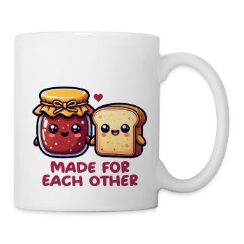 Brot und Marmelade - Tasse - Weiß - Rechts