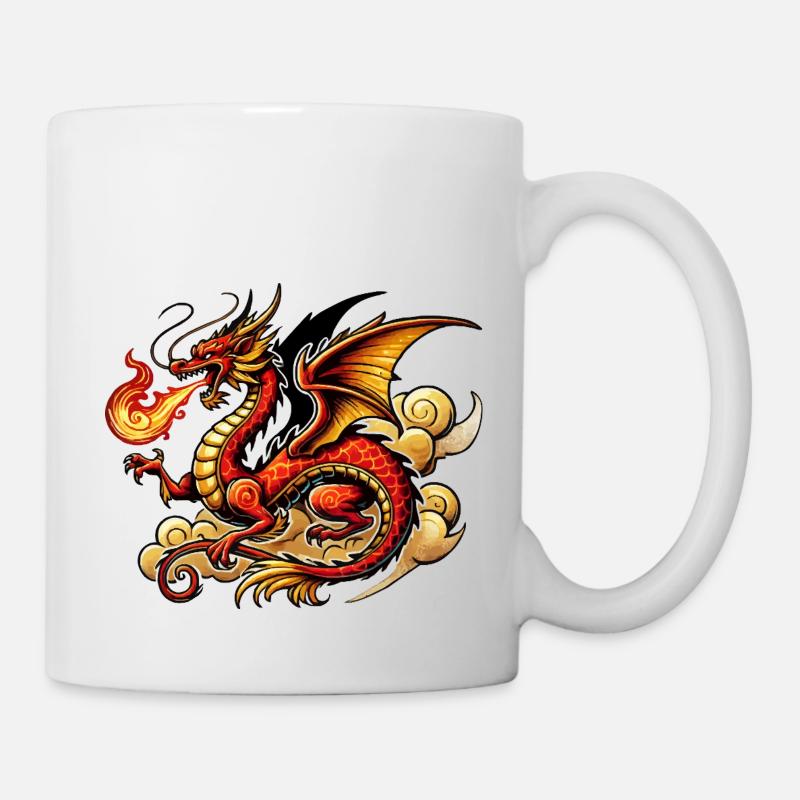 china drache - Tasse - Weiß