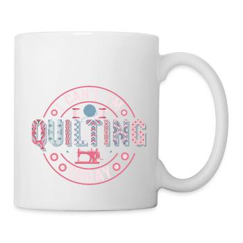 I Can't I'm Quilting Today Quilter Sewing - Mug - white - Right