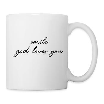 smile god loves you - Tasse - Weiß - Rechts