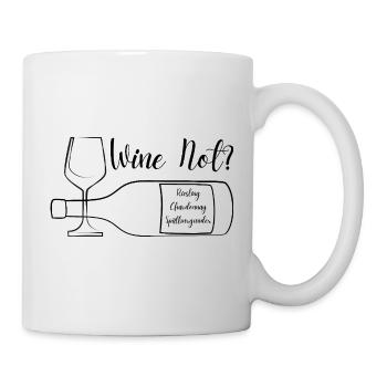 Wine Not ?, Riesling Chardonnay Spätburgunder - Tasse - Weiß - Rechts