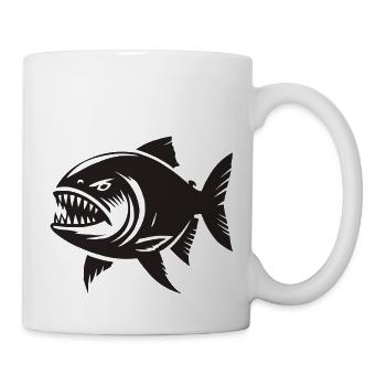 piranha - Tasse - Weiß - Rechts