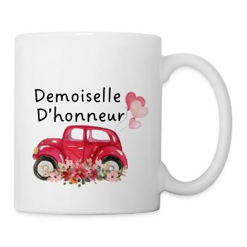 Bridesmaid Car Bride Floral - Mug - white - Right