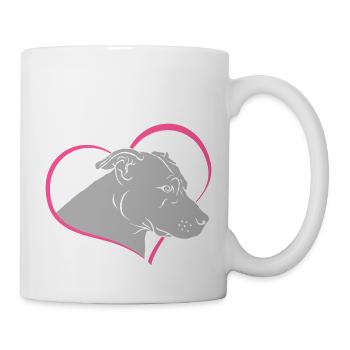 Staffordshire la tête dans le cœur - Mug blanc - blanc - Droite