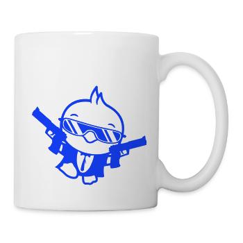 Bird 2 Gun Guns Agent Sunglasses Cool - Mug - white - Right