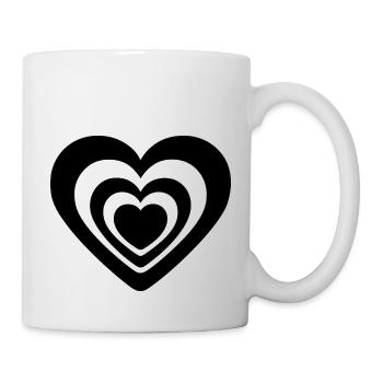 cœur - Mug blanc - blanc - Droite