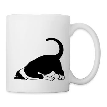 Schlafende Katze - Tasse - Weiß - Rechts