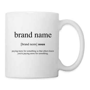 Brand Name | Markenname Definition Dictionary - Tasse - Weiß - Rechts