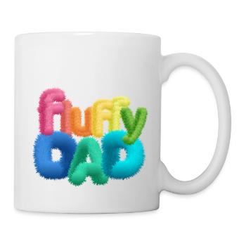 Fluffy Dad – Colorful, Fluffy Typography - Mug - white - Right