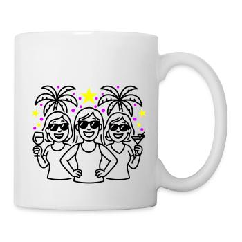 Girls Holiday Party Palm Trees - Mug - white - Right