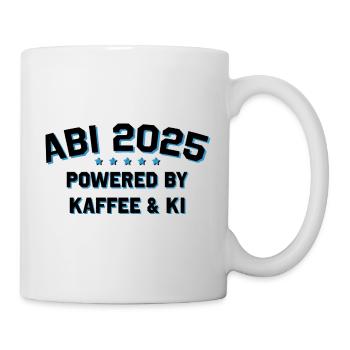 Abi 2025 - powered by Kaffee & KI - Tasse - Weiß - Rechts