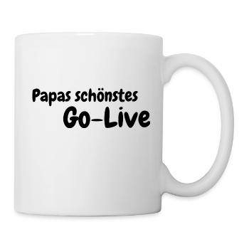 Papas schönstes Go-Live! - Tasse - Weiß - Rechts