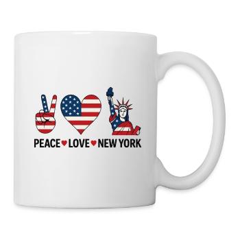 Peace Love New York - Mug - white - Right