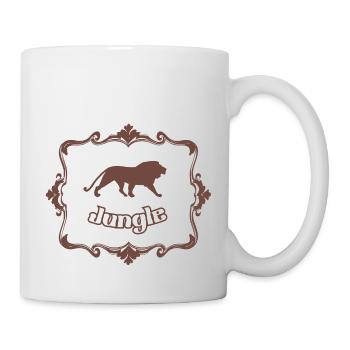 Löwe und Dschungel - Tasse - Weiß - Rechts
