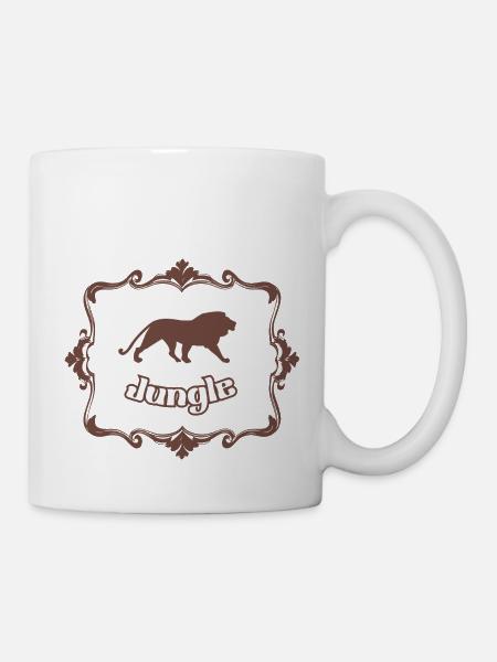 Lion and jungle - Mug - white