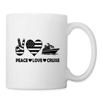 Frieden Liebe Kreuzfahrt USA Urlaubsmotiv - Tasse - Weiß - Rechts