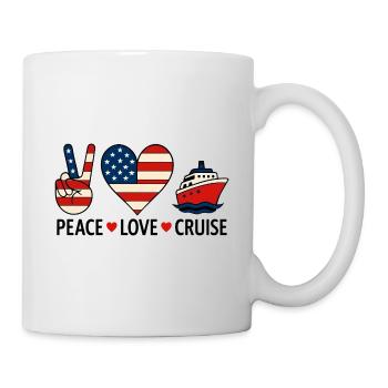 Frieden Liebe Kreuzfahrt USA Urlaubsmotiv - Tasse - Weiß - Rechts