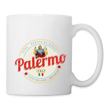 Palerme Ville Sicile Italie Vintage Sovenir - Mug blanc - blanc - Droite