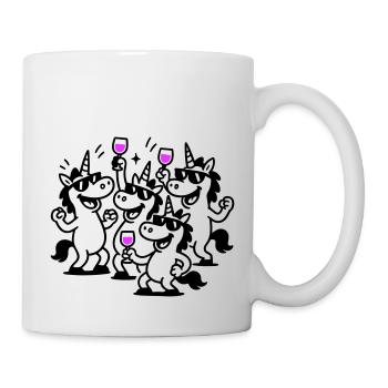 Einhorn Team Lustig Party - Tasse - Weiß - Rechts