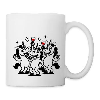 Équipe des célébrations de la licorne - Mug blanc - blanc - Droite