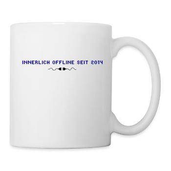 Innerlich offline seit 2014 – Retro Sarkasmus - Tasse - Weiß - Rechts