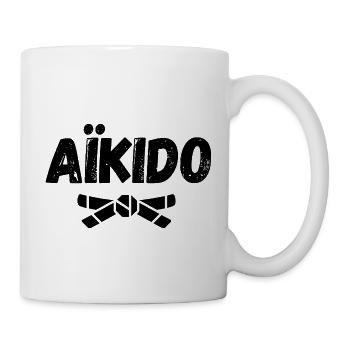 Aikido Schwarzgurt Ceinture Noire - Tasse - Weiß - Rechts
