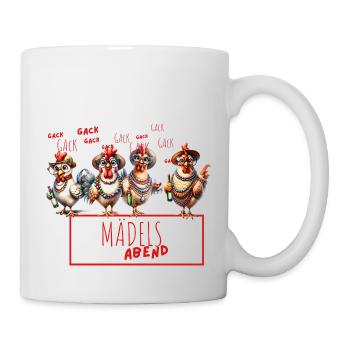 Mädelsabend Chicken Hühnerhaufen Frauen Stammtisch - Tasse - Weiß - Rechts