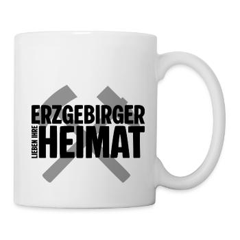Erzgebirge liebe Heimat - Tasse - Weiß - Rechts