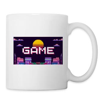 Retro Pixel Game Sunset Design - Mug - white - Right