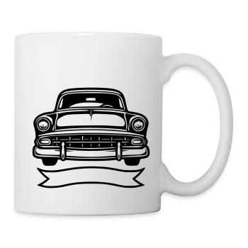 Oldtimer Automobil - Tasse - Weiß - Rechts
