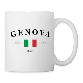 Gênes, Italie, Coordonnées, Voyage, Souvenir - Mug blanc - blanc - Droite