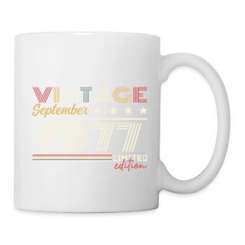 Vintage Septembre 1977 Septembre 1977 September - Mug blanc - blanc - Droite