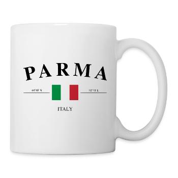 Parma Italien Koordinaten Reise Souvenir - Tasse - Weiß - Rechts