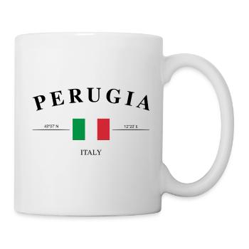 Perugia Italy Coordinates Travel Souvenir - Mug - white - Right