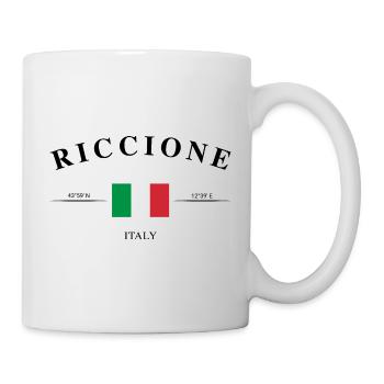 Riccione coordonnées Italie Vacances Voyage Souvenir - Mug blanc - blanc - Droite