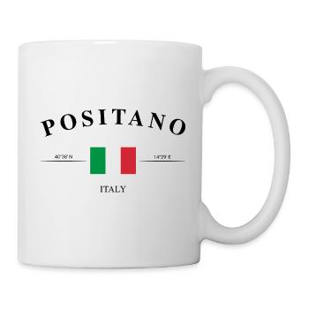 Positano Koordinaten Italien Urlaub Reise Souvenir - Tasse - Weiß - Rechts
