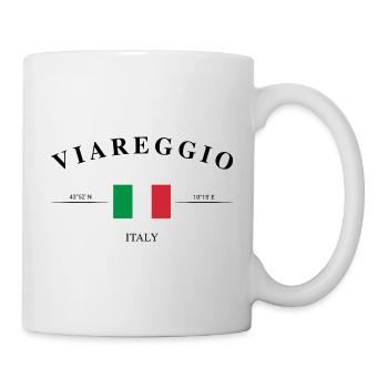 Viareggio Italia Koordinaten Urlaub Reise Souvenir - Tasse - Weiß - Rechts
