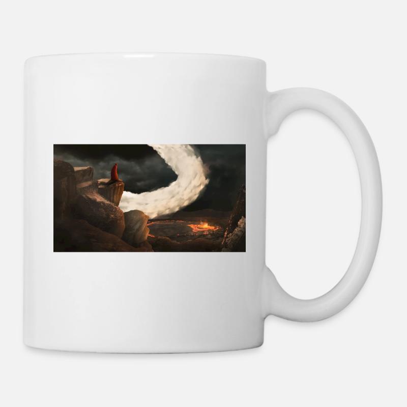Knight on the Night Promontory - Mug - white