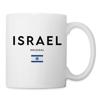 Israeli pride, minimalist sleek design - Mug - white - Right